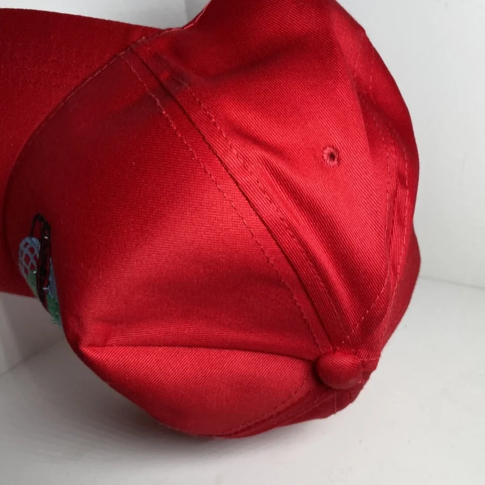 Vintage GOOD EARTH EQUIPMENT Snapback Baseball Hat Cap Embroidery Tools Red Gift - Picture 5 of 12
